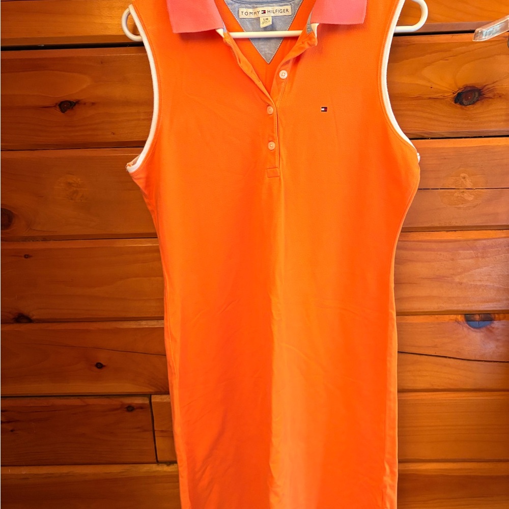 Tommy Hilfiger Orange and Pink Sleeveless Dress